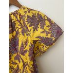J Crew Collection Tie Neck Yellow Purple Paisley Floral Ratti Golden Top Preppy Size XS Photo 11