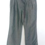 Talbots 12P 33x30 Linen Blend Black White Gray Dress Pants Workwear Petite Photo 0