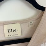 Elie Tahari Cream White Floral Puff Sleeve Short Sleeve Soft Knit Sweater Size M Photo 2