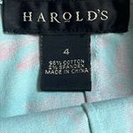 Harold’s Tropical Toile Bird Print Skirt Size 4 Blue Photo 1