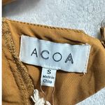 ACOA Bralette Crop Top Women's Small Brown Strappy Twisted Front Elastic Back Photo 2
