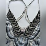 Hale Bob  Beaded Strappy Boho Maxi Dress Influencer M embellished Photo 5