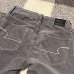 American Eagle New  Gray Corduroy High Rise Jeggings Size 0 Regular Photo 3
