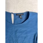 Eileen Fisher Tencel Viscose Crepe Shift Dress Short Sleeve Small Blue Photo 1