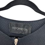 Reformation  Kinglsey Mini Dress Zipper Front Short Sleeve Black‎ Size Small Photo 12