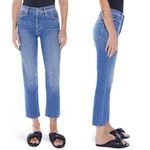 NWT MOTHER SUPERIOR The Tomcat Crop Straight Leg Jeans Kneeling on Stones Sz 25 Blue Photo 14