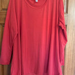 LuLaRoe  Tunic Shirt Women’s 3X Red Lynnae Long Sleeve High Low Top Photo 0