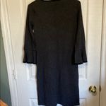 Calvin Klein  Gray lightweight sweater Dress with Bell Sleeves Photo 3