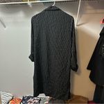 Love Tree Pinstripe Roll Up Sleeve Long Line Blazer Jacket SMALL Photo 4