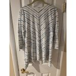 J.Jill Pure Jill Tunic Women's Size Large Long Sleeve Striped Shark Bite Hem Photo 8