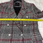 Bagatelle  Jacket Womens Medium Black Plaid Pea Coat Boho Button Up Flap Pockets Photo 7