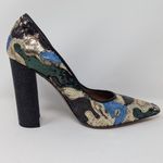 TIFFI Sequin Pointed Toe Block Heels Black Gold Blue Size 37 Photo 10