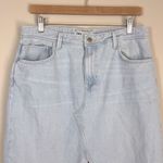 ZARA Denim Jean Maxi Skirt Light Wash Size Large Photo 1