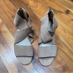 Eileen Fisher  Kes 2 Perforated Wedge Sandal Tan Nude 7.5 Photo 3
