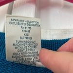 Blair Zip up blue floral embroidered sweater vest. Size S Photo 3