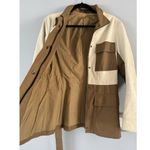 Theory Macaire Genuine Lamb Leather and Cotton Canvas Jacket Sz Medium Utility Photo 4