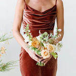 REVELRY‎ Skye Velvet Dress Brown Size 10 Photo 0