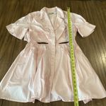 Self Portrait cut out shortsleeve flare shift mini dress powder pink cotton10 Size 10 Photo 2