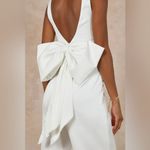 Lulus  Angelic Aesthetic Ivory Satin Bow Back Sleeveless
Jumpsuit Photo 2
