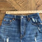Levi's Levi’s Dark Wash Denim Cut Off Ribcage High Rise Shorts Button Fly Size 26 Photo 5