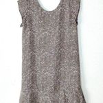 Joie  Silk Snake Print Drop Waist Ruffle Dress in Olive Size XS Photo 1