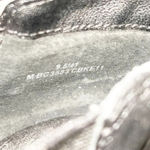 BOC Black Leather High Heel Ankle Boot Size 9.5 Lug Sole‎ Short Bootie Moto Look Black Photo 3