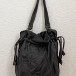 Lucky Brand Vintage Black 100% Lamb Leather Drawstring Bucket Hobo Shoulder Bag Photo 10