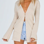 Princess Polly  Macy Beige Pearl Button Detail Cardigan Photo 0