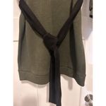 Drew Turtleneck Sweater Mini Dress Olive Green Size XS Black Tie Belt Detail Photo 4