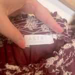 ASTR Burgundy Floral Stitched Blouse Photo 4
