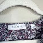 Aritzia  Little Moon Corsica Blouse Purple Paisley Ruffle Size Small Boho Photo 4