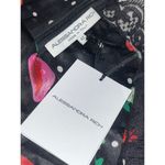 Alessandra Rich Strawberry Print Silk Jacquard Bodysuit in Black 42 New Womens Size undefined Photo 8