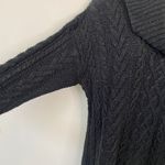Ralph Lauren  Black Chunky Knit Shawl Turtleneck Sweater Size Large Photo 3