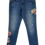 Royalty For Me Women's 6 Midrise Boho Embroidered Jeans Medium Wash Photo 0
