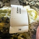 IRO  Paris Deniz Ruched Printed Cotton Mini Dress Green Designer NWT 38 MSRP $400 Photo 14