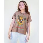 Daydreamer Brown Lucky to Have Bald Eagle Western Patriotic Oversized T-Shirt Photo 4