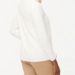 J.Crew NWT Quilted Snap-Front Pullover Size L / Color Ivory Photo 2
