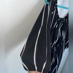 Iris  Off Shoulder Open Romper Maxi Dress Long Sleeve Womens 3X Black Striped Photo 4