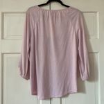 Chico's Chico’s Size 1 Embroidered Tassel Top in Pink Embroidery Tassels Medium Photo 6