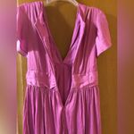 Anthropologie  lilac purple satin-like cut out mini dress Photo 7