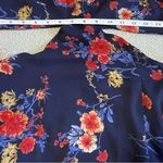Lulus NWOT Growing, Growing, Gone Navy Blue Floral Print Cutout Maxi Dress Photo 6