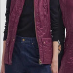 Barbour NEW Wray Fleece Lined Quilted Black Cherry Vest sz 2 Photo 0