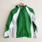 Columbia  Green and White Windbreaker Jacket Photo 0