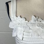 Jacaranda Open Weave Bustier Top w Floral Applique Photo 3