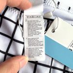 Cupshe White Black Windowpane Plaid Cheeky Thong High Leg Bikini Bottoms M NWT Photo 11