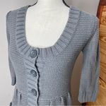 Kimchi Blue Urban Outfitters Grey Knit Button Up Mini Sweater Dress Extra Small Photo 3