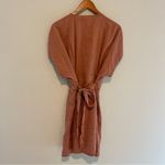 Quince Terracotta Vintage Wash Tencel Button Front Dress Size Medium NWT Brown Photo 8
