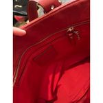 Coach Vintage  HAMPTON TOTE F10195 Red‎ LEATHER Classic Womens Y2K BAG PURSE Photo 7