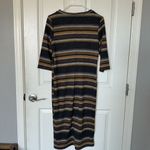 Emma & Michele  Striped Knit MIDI Dress Brown Woman’s Size M Style 14018¿ Photo 3