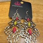 Paparazzi Very beautiful brand new earrings. Silver with pink and yellow Photo 1